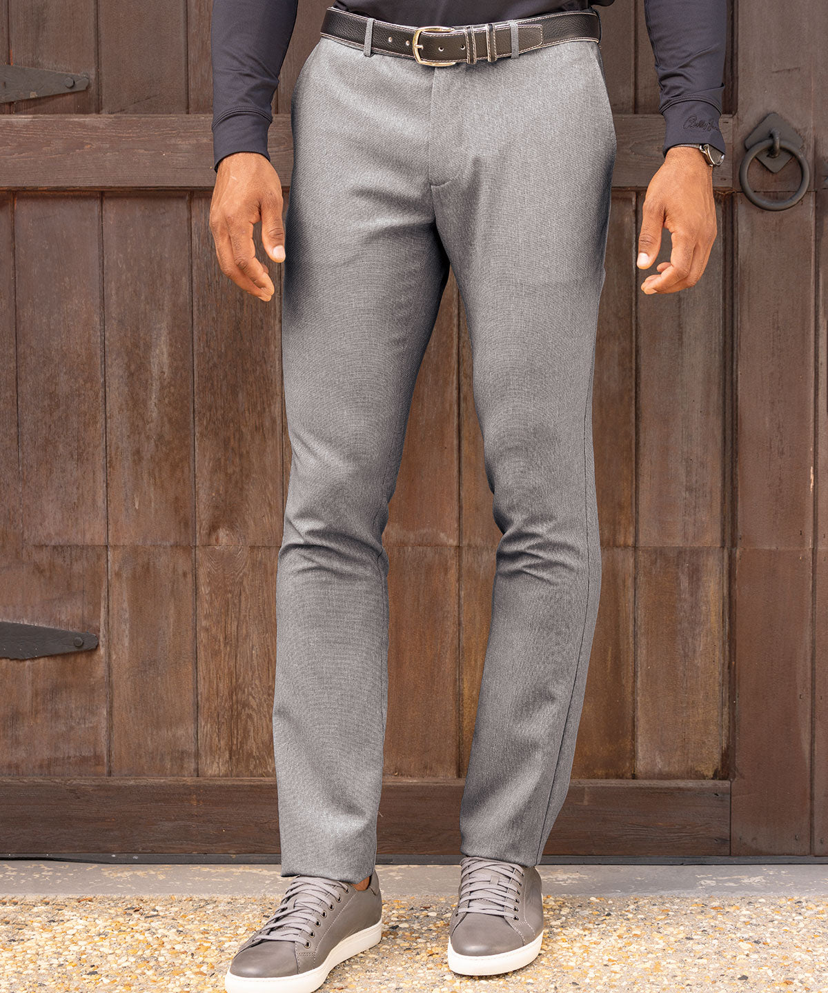 Slim Textured Suit Trousers | boohoo